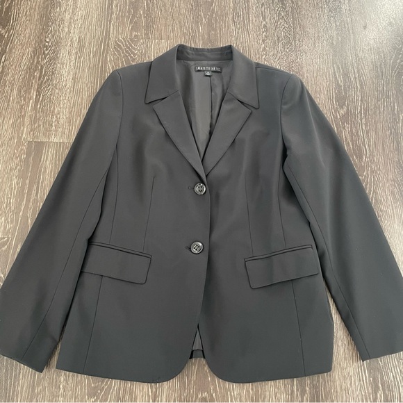Lafayette 148 New York Black Blazer Jacket - Picture 5 of 11